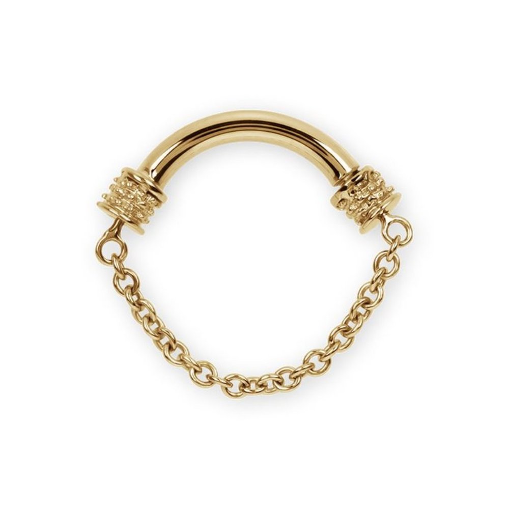Maria Tash 14k Gold Single Chain Septum Ring Discontinued